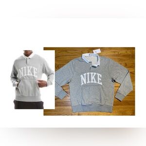 NIKE Club Rugby Logo Graphic Sweatshirt gray Men’s sz NEW!